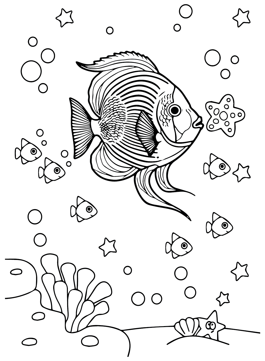 Pennant coralfish coloring pages