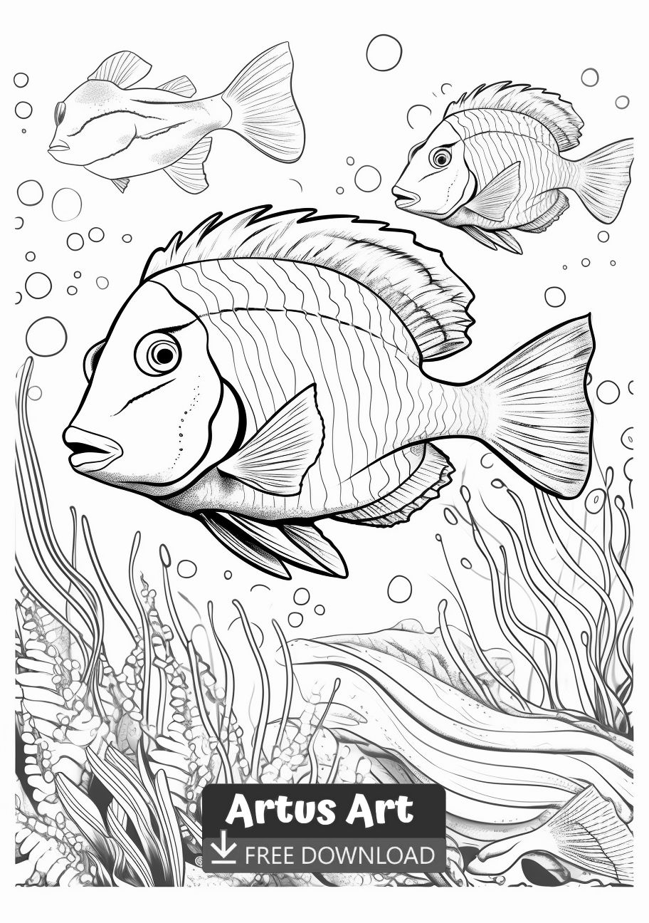 Pennant coralfish coloring page for kids animal coloring pages coloring pages fish coloring page
