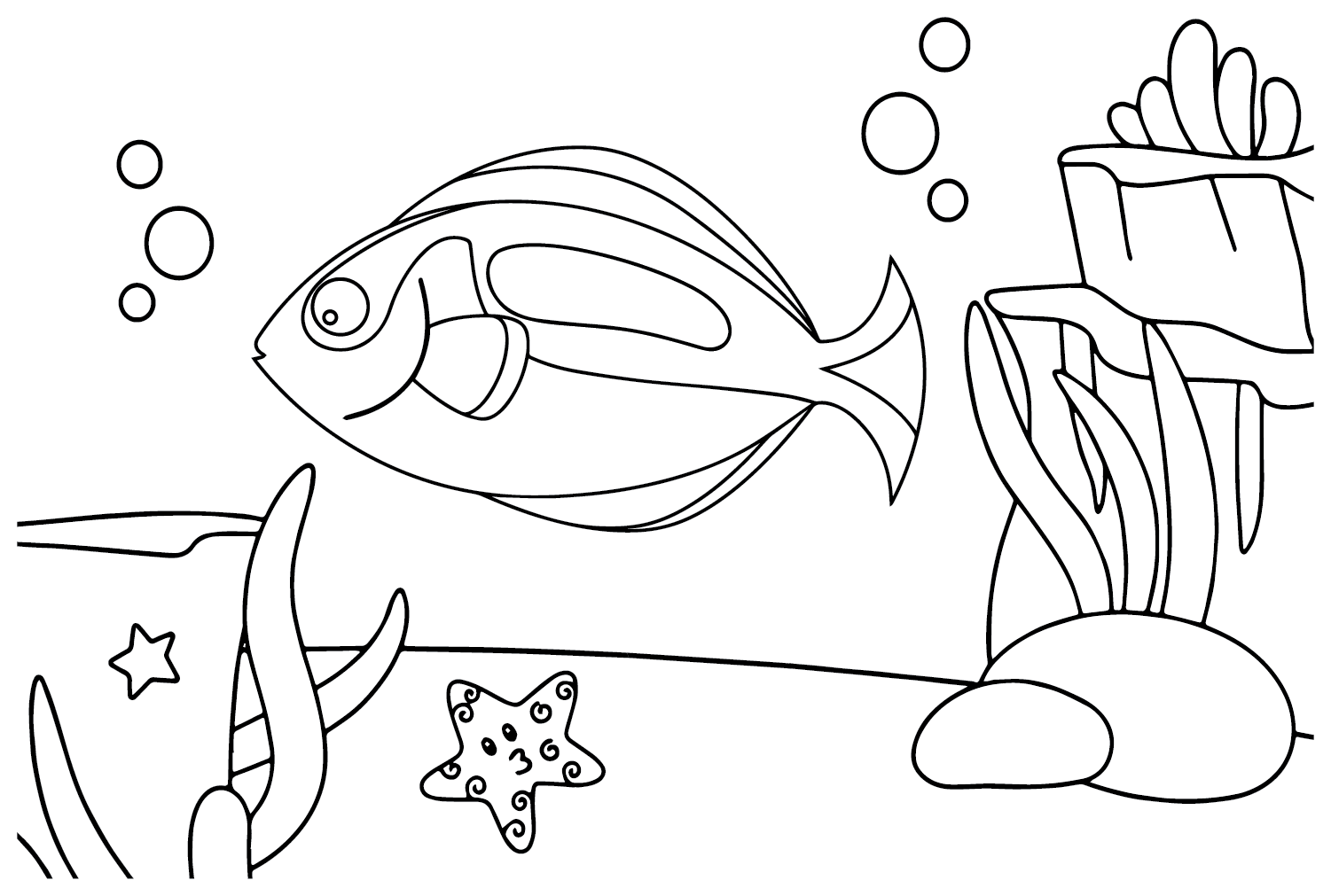 Pin on tang fish coloring pages