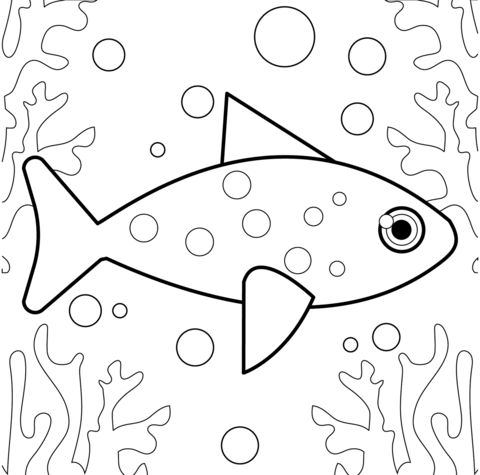 Fish coloring page free printable coloring pages
