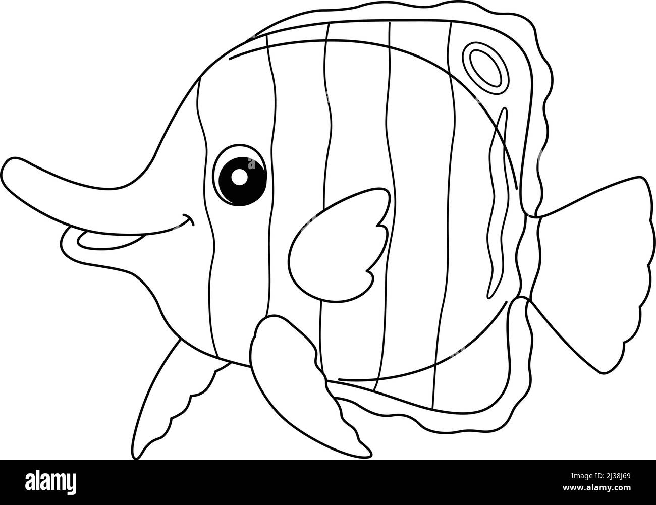 Isolated butterflyfish stock vector images
