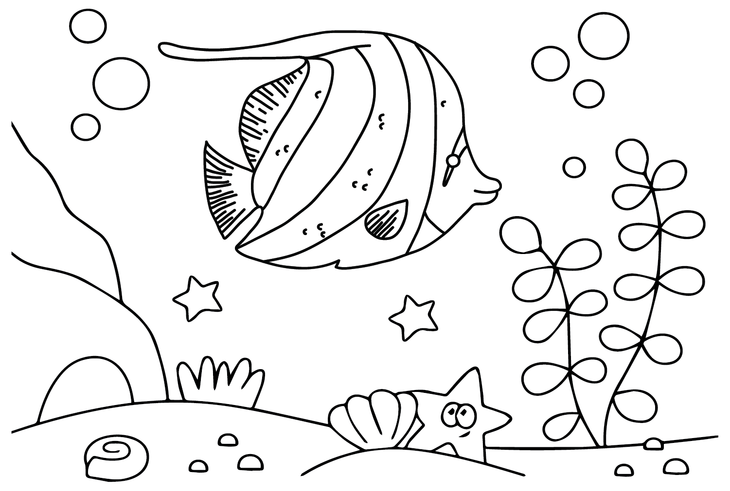 Pennant coralfish coloring pages