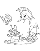 Pennant coral fish coloring page free printable coloring pages