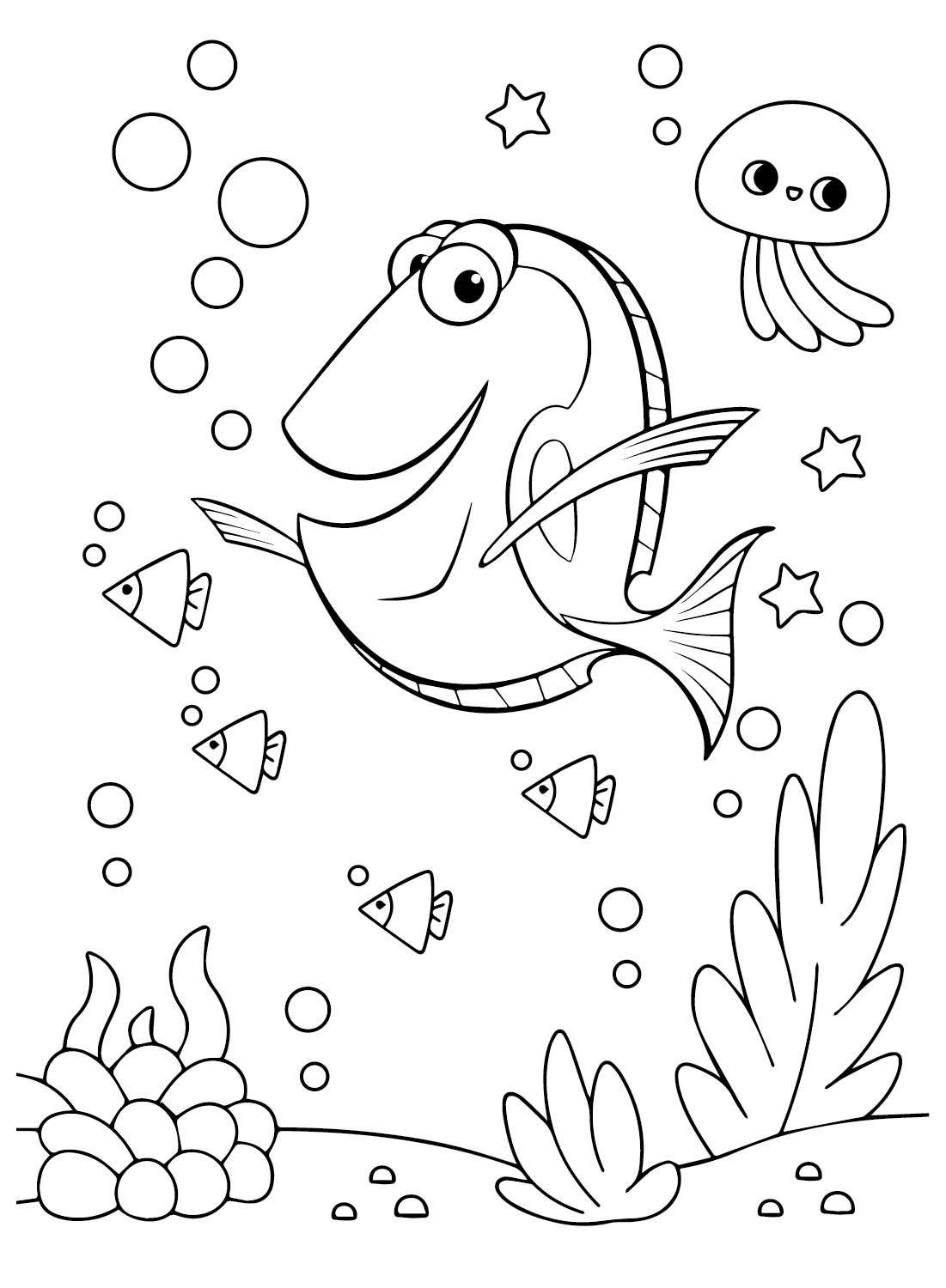 Funny pennant coralfish coloring page