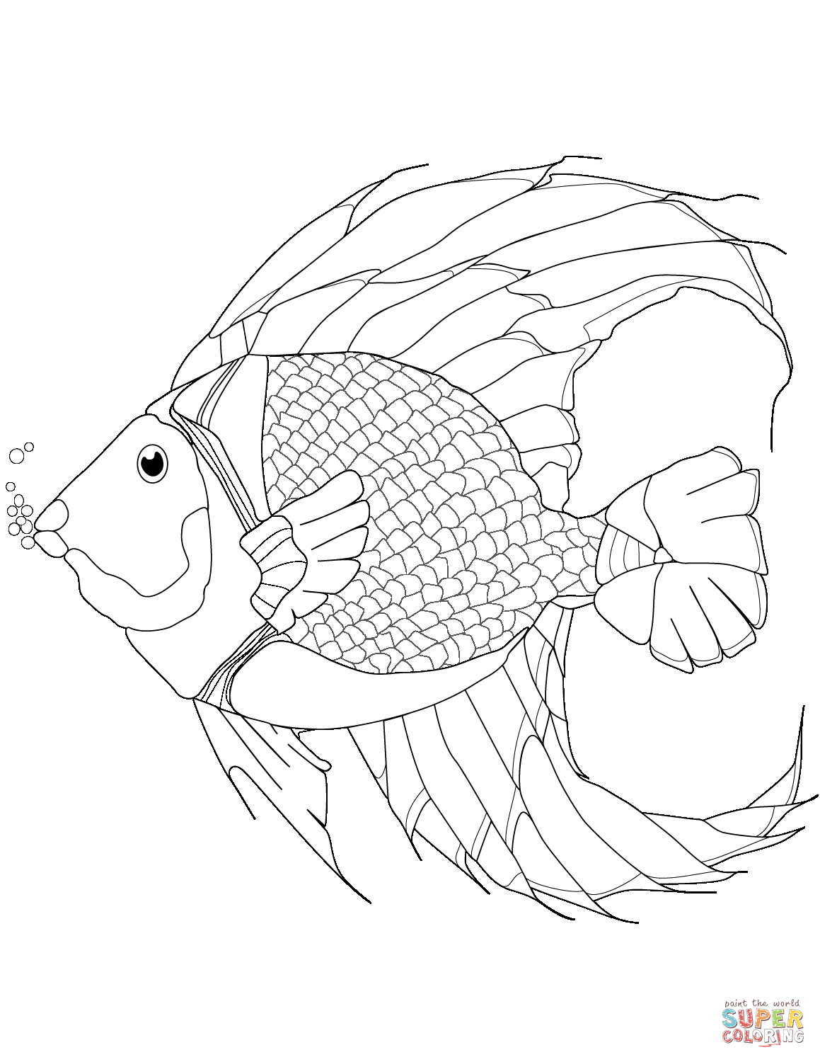 Coral fish coloring page free printable coloring pages