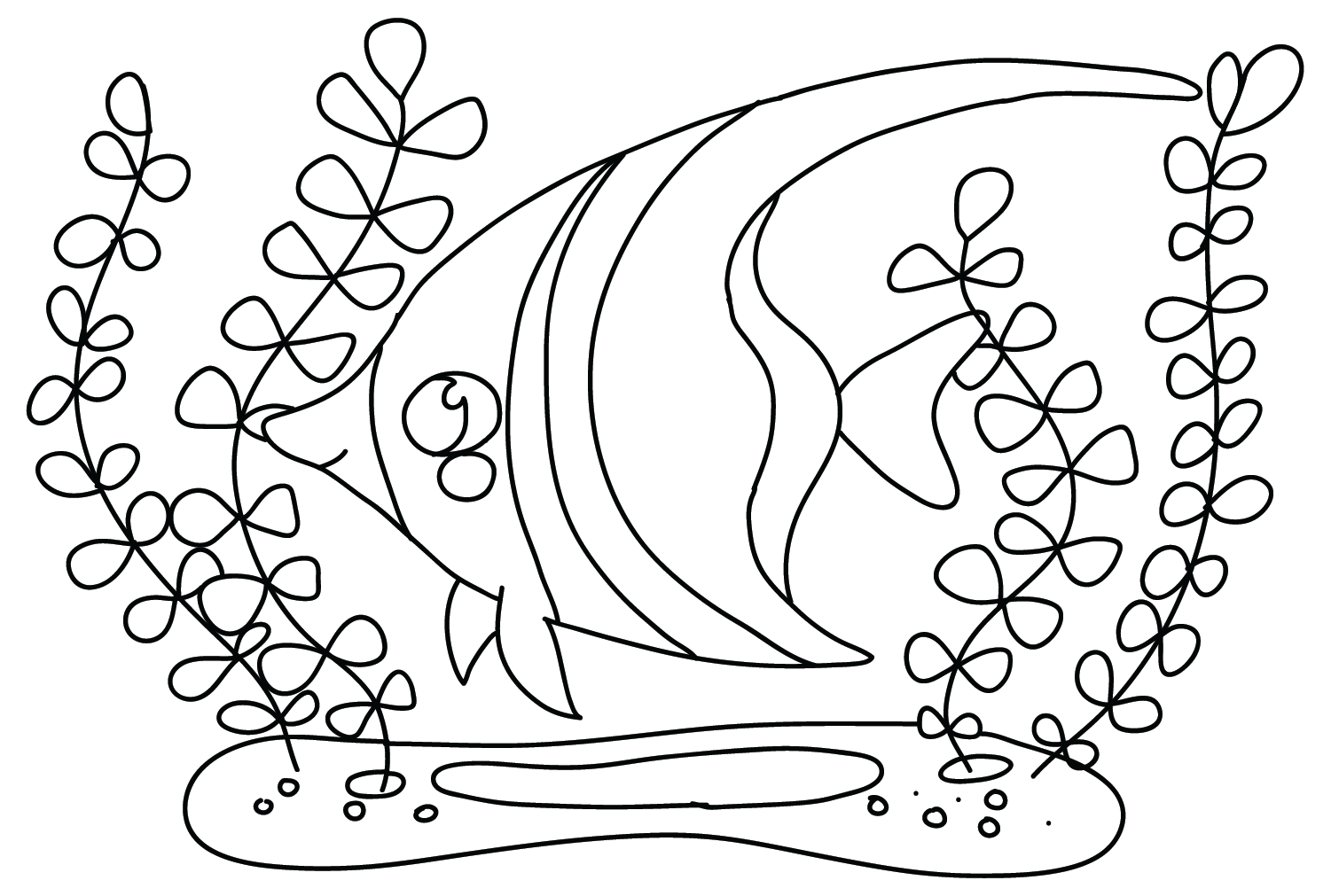 Print pennant coralfish coloring page
