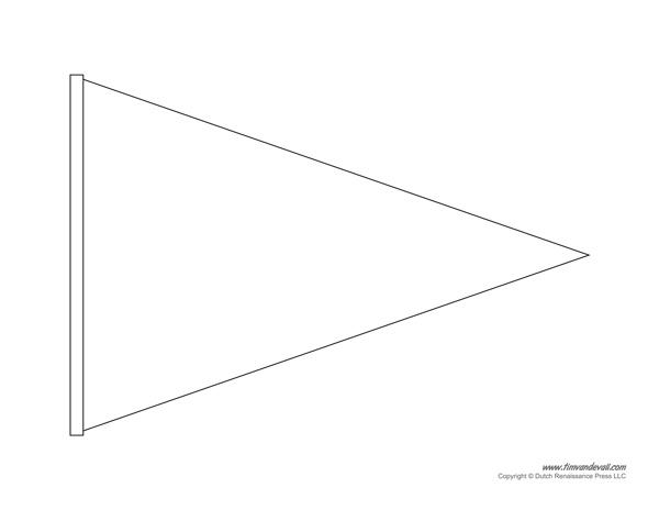 Printable pennant banner template triangle banner templates â tims printables