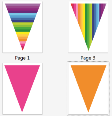 Pennant banner happy rainbow schoolgirl style