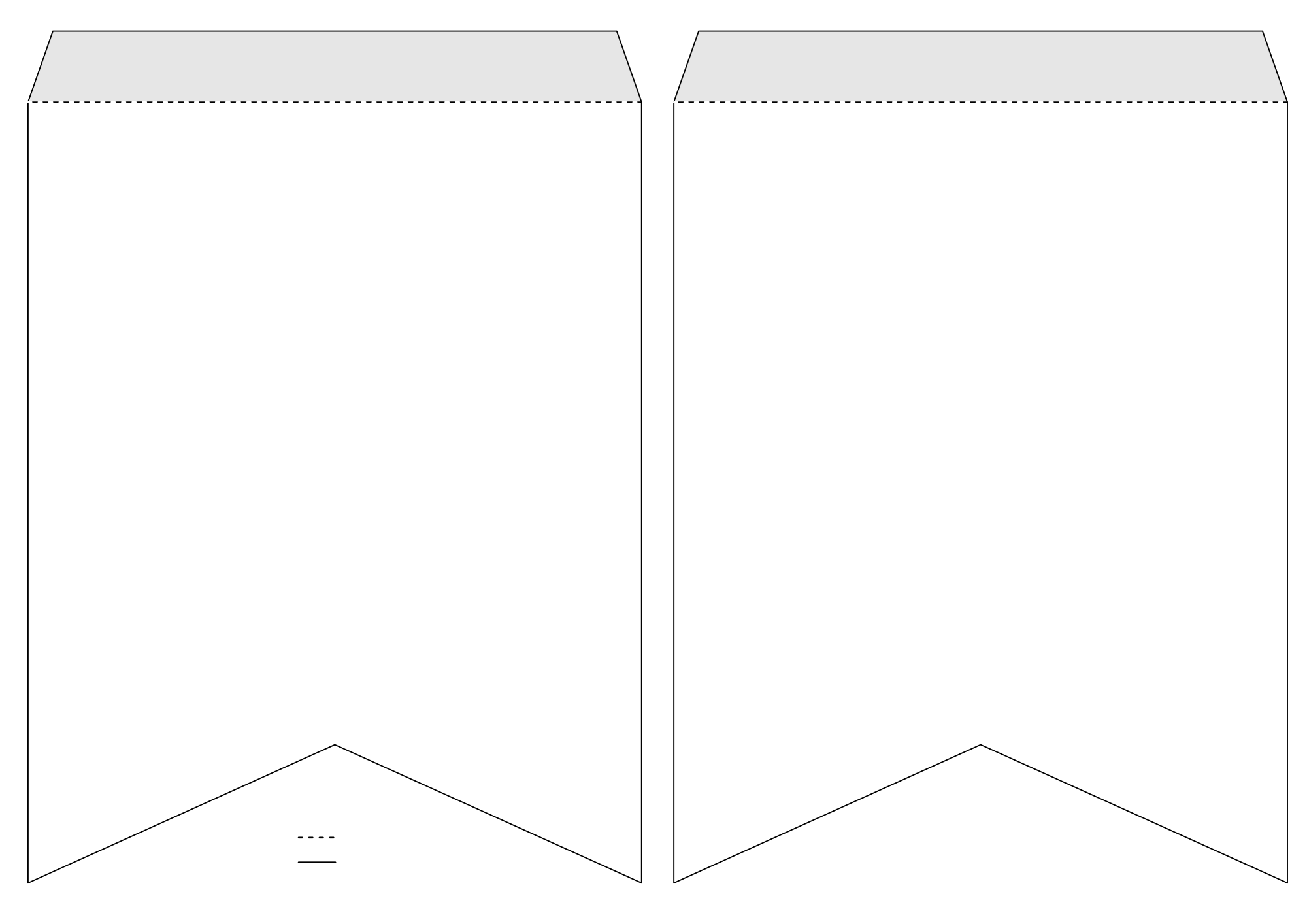 Swallowtail pennant banner template free printable papercraft templates