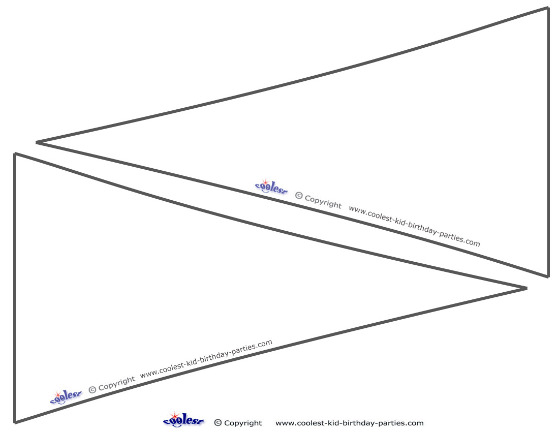 Large printable pennant flags