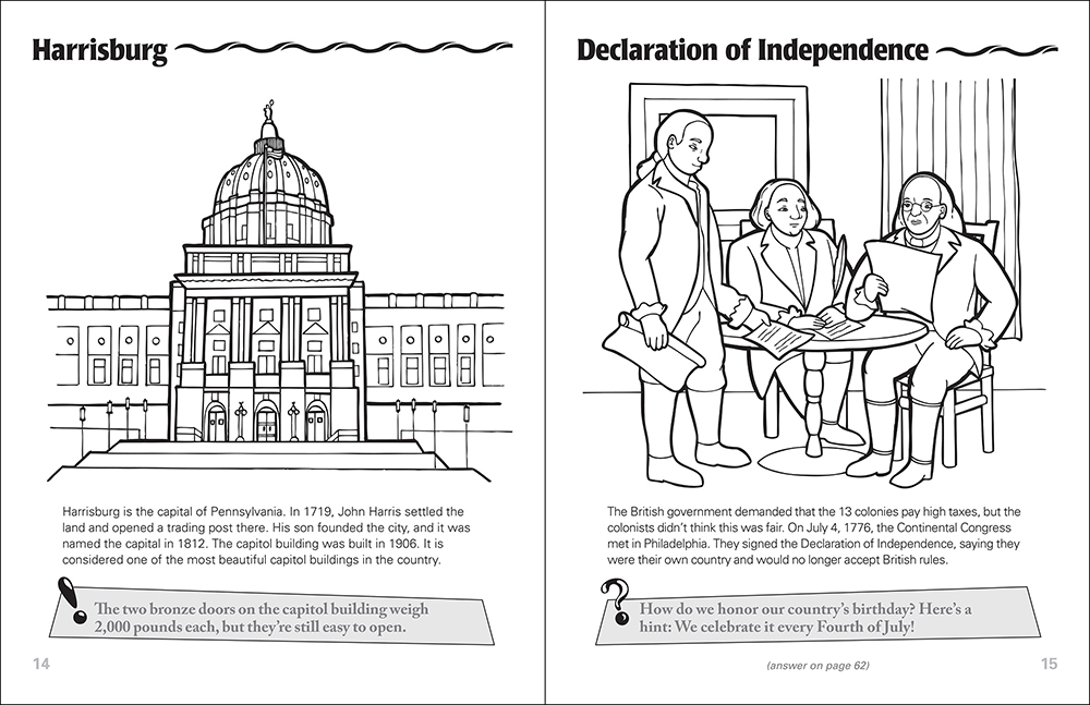 Pennsylvania activity book