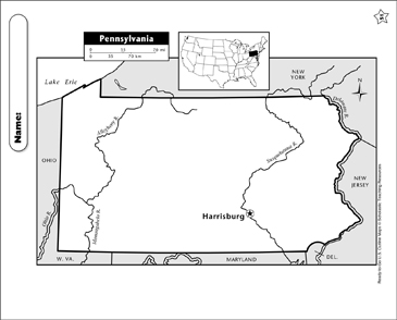 Map of pennsylvania printable maps