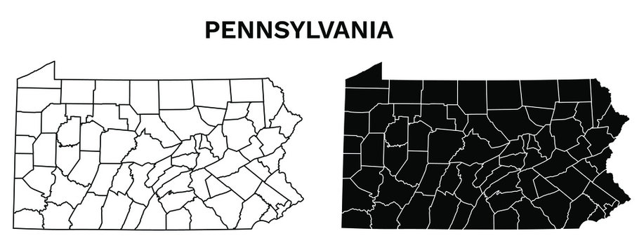 Pennsylvania map outline images â browse photos vectors and video
