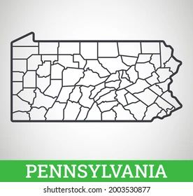 Simple outle map pennsylvania america vector stock vector royalty free shutterstock map shutterstock outle
