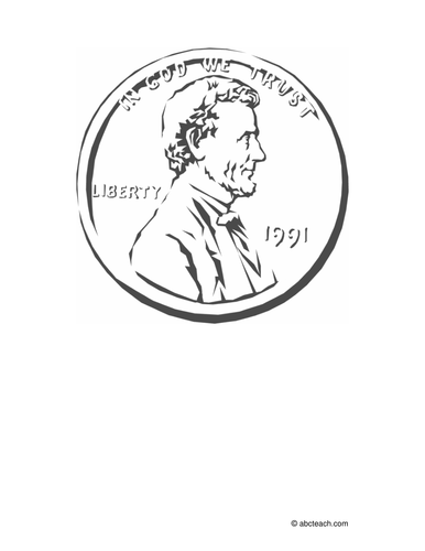Coloring page penny teaching resources