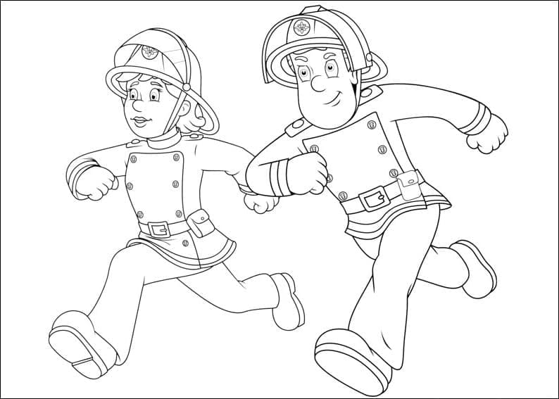 Penny morris and fireman sam coloring page