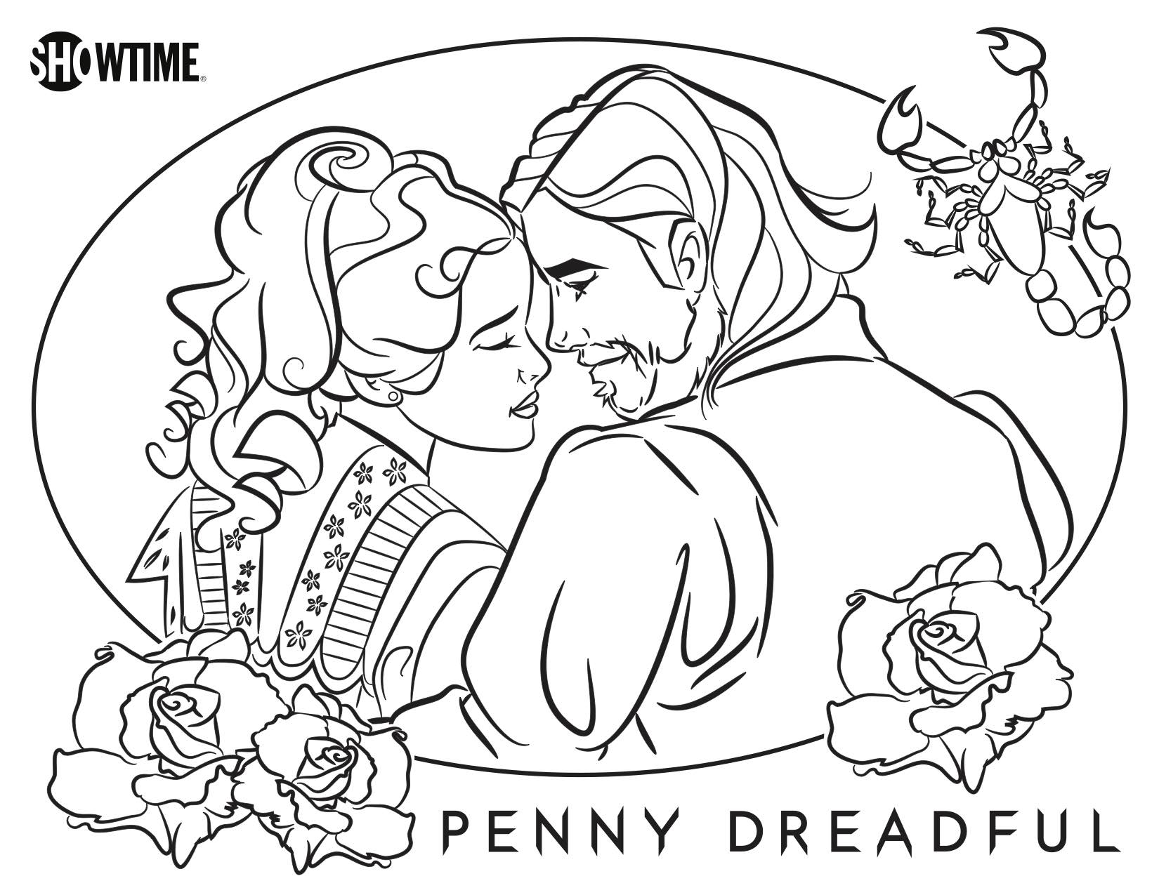 Penny dreadful on x traveling for the long weekend these pennydreadful coloring pages will occupy you on your journey fanartfriday httpstcorrbmrpdd x