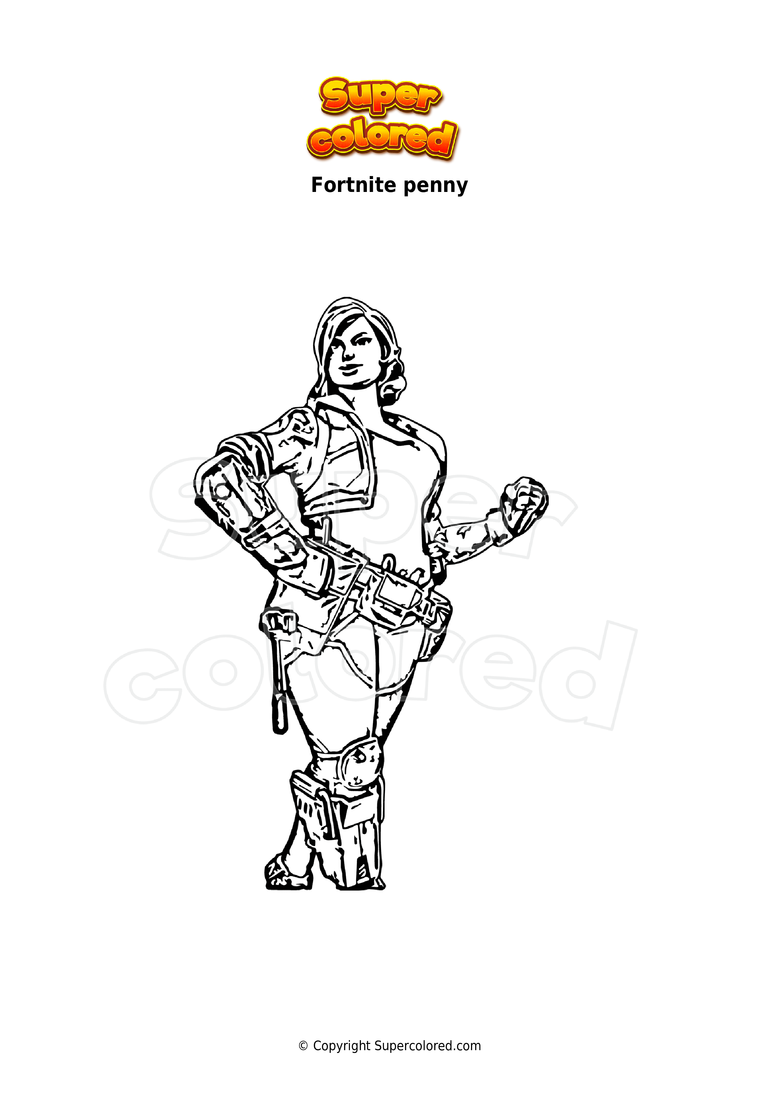 Coloring page fortnite penny