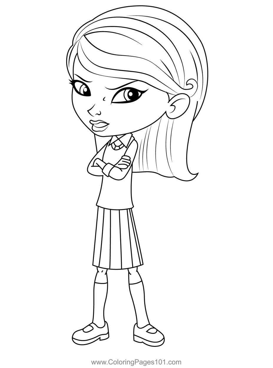 Angry penny peterson coloring page for kids