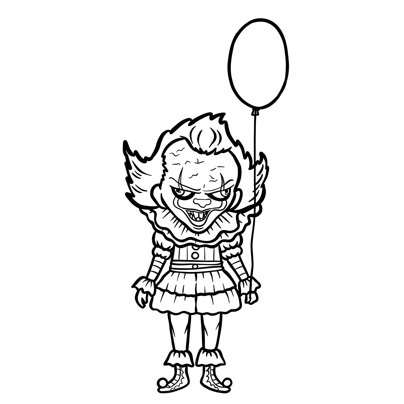 How to draw chibi pennywise halloween sketching fun