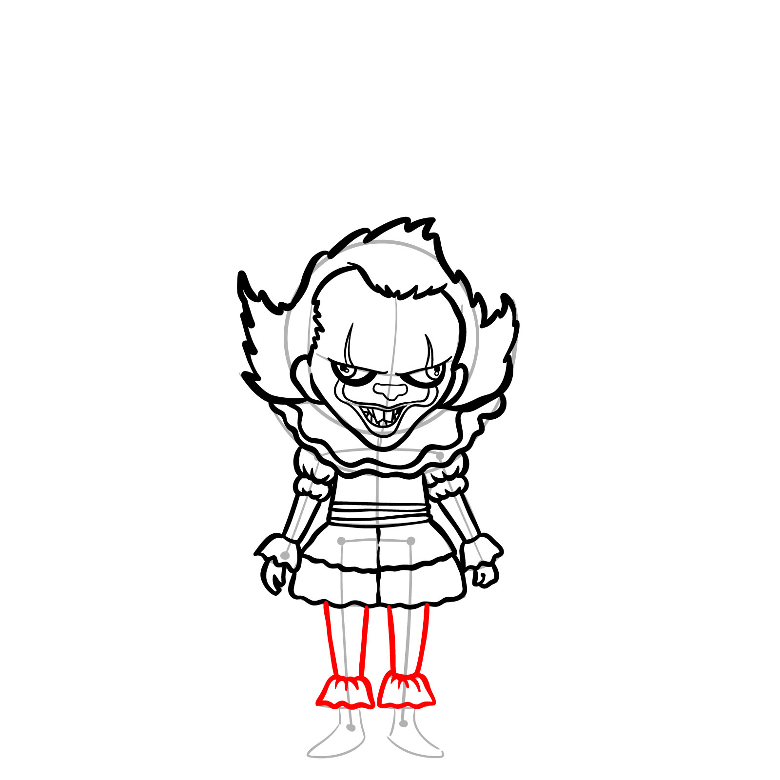 How to draw chibi pennywise halloween sketching fun