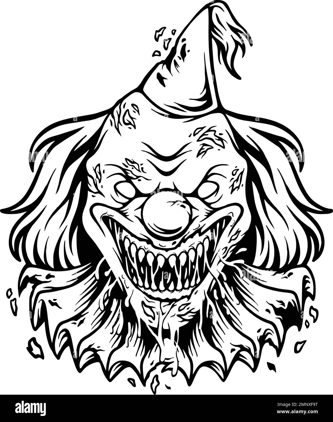 Pennywise the clown it black and white stock photos images