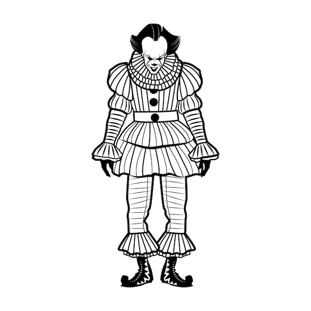 Premium vector vector illustration of a man in a circus dress