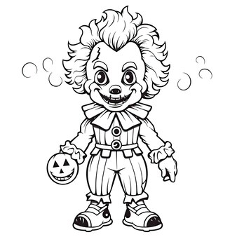 Page scary clowns coloring pages images
