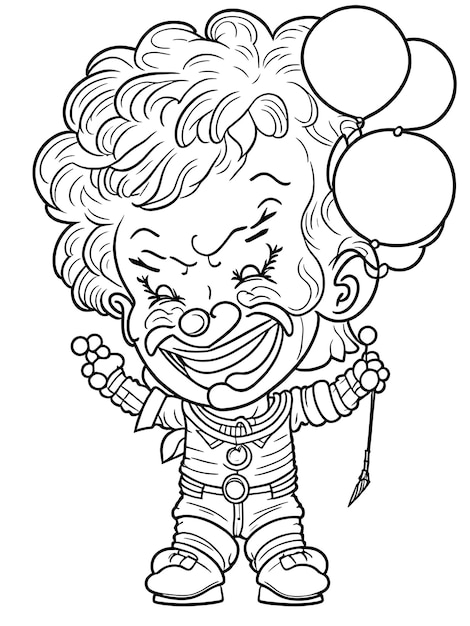 Page scary clowns coloring pages images