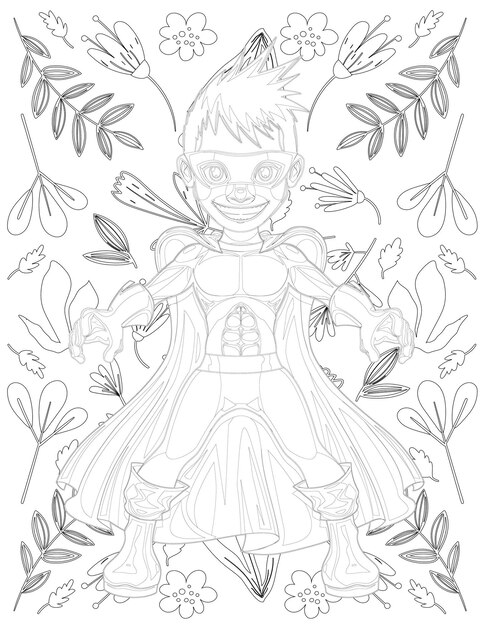 Premium vector monster coloring page monster vector monster white and black monster coloring for kids