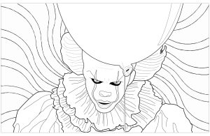 Clown coloring pages for adults kids