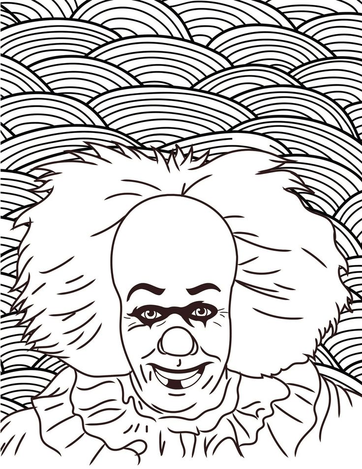 Pennywise coloring pages ideas with printable pdf