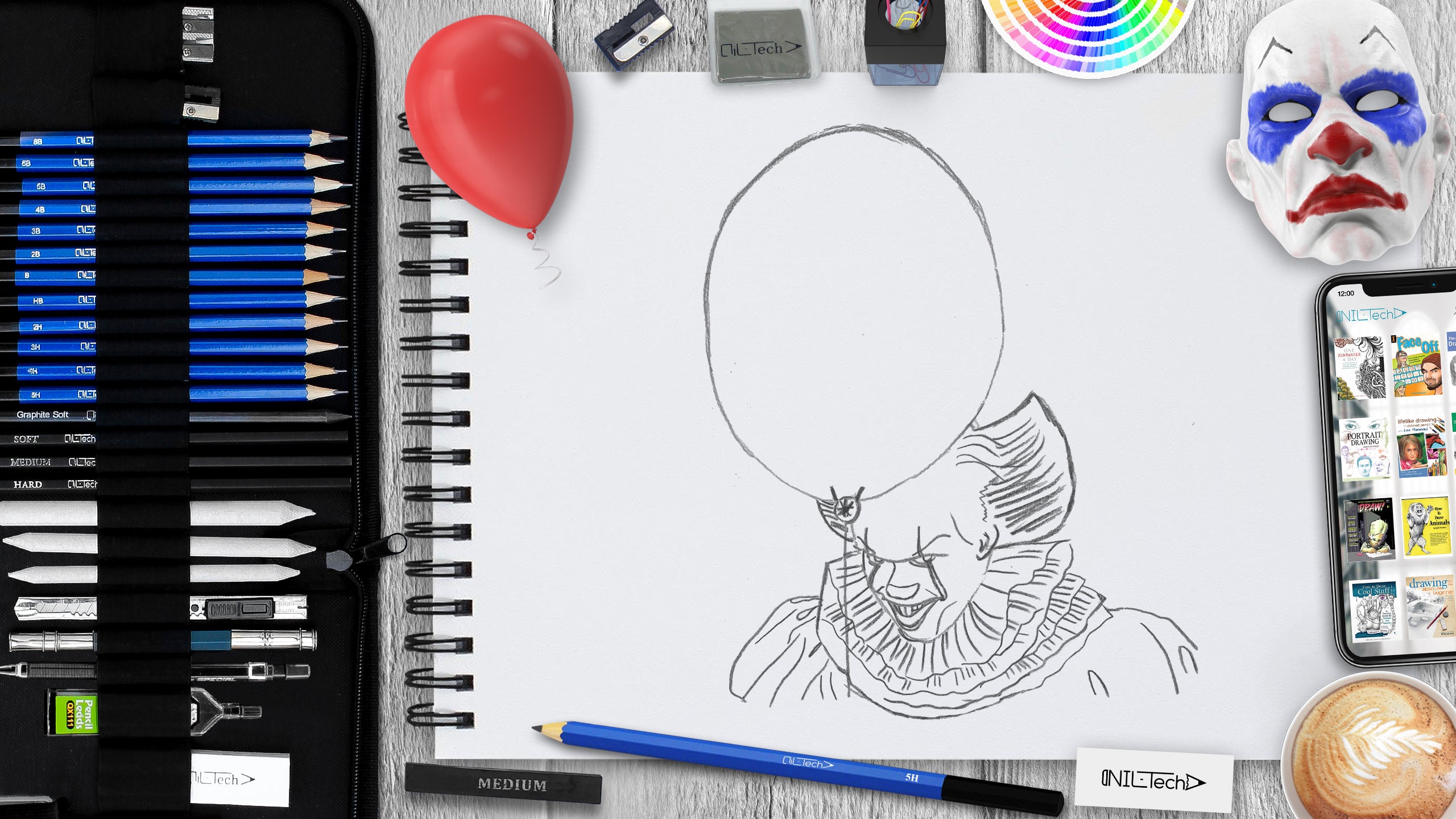How to draw pennywise nil tech