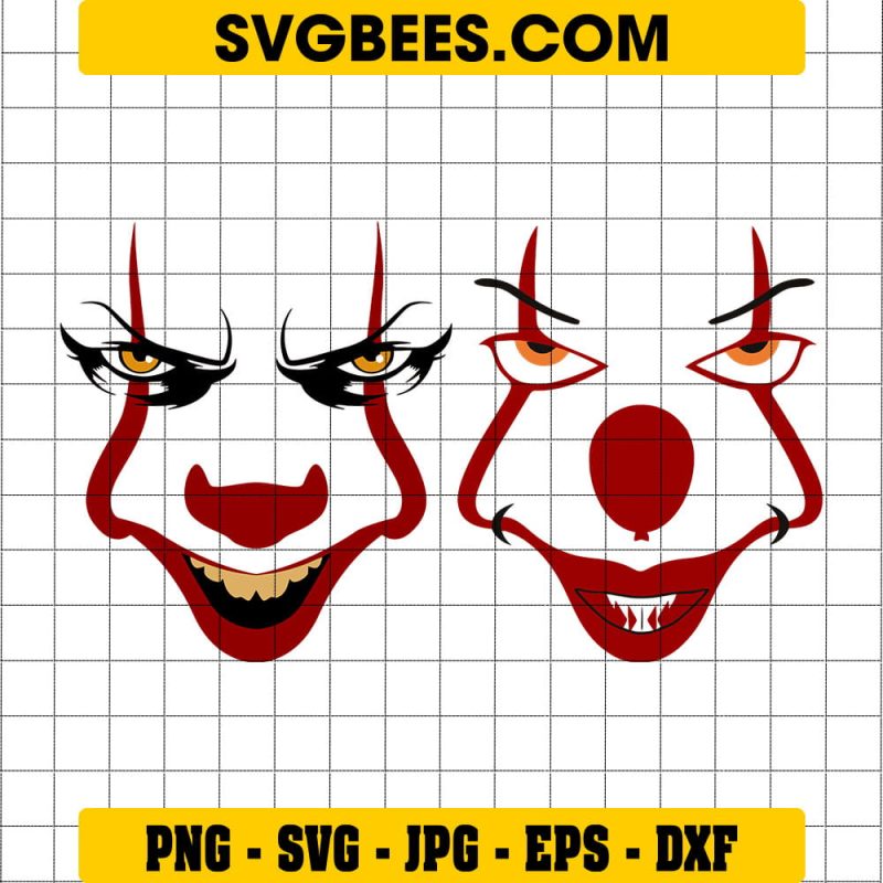 Pennywise face svg pennywise svg