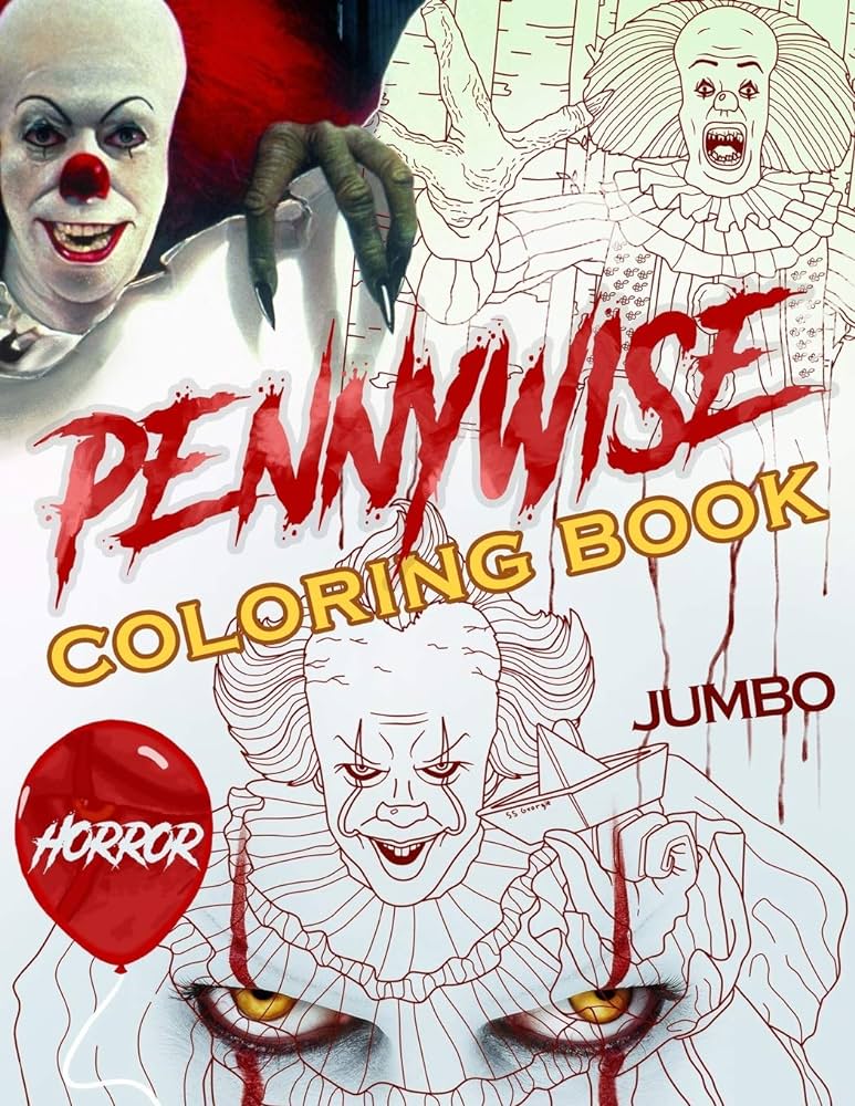 Pennywise coloring book pennywise superior coloring book with amazing images books