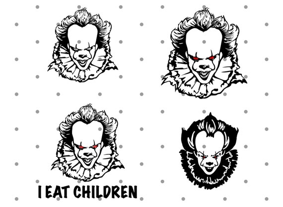 Pennywise svg bundle horror character svg halloween svg pennywise clipart horror movie svg instant download