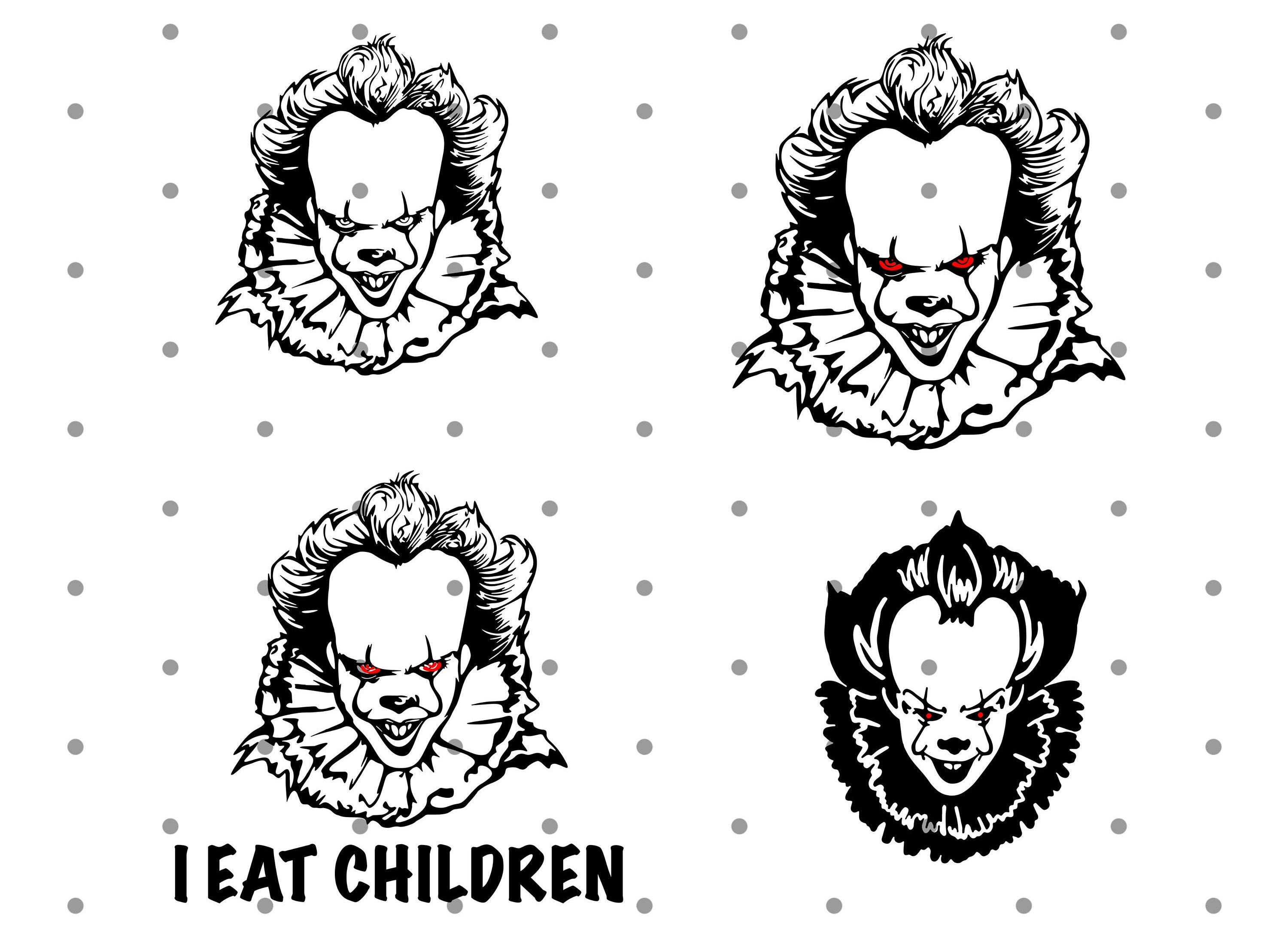 Pennywise svg bundle horror character svg halloween svg pennywise clipart horror movie svg instant download