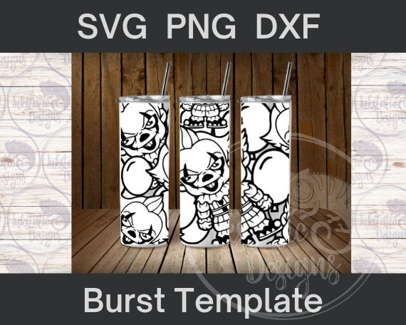 Pennywise seamless burst template svg diy burst tumbler digital paper horror and halloween coloring pages halloween burst template png