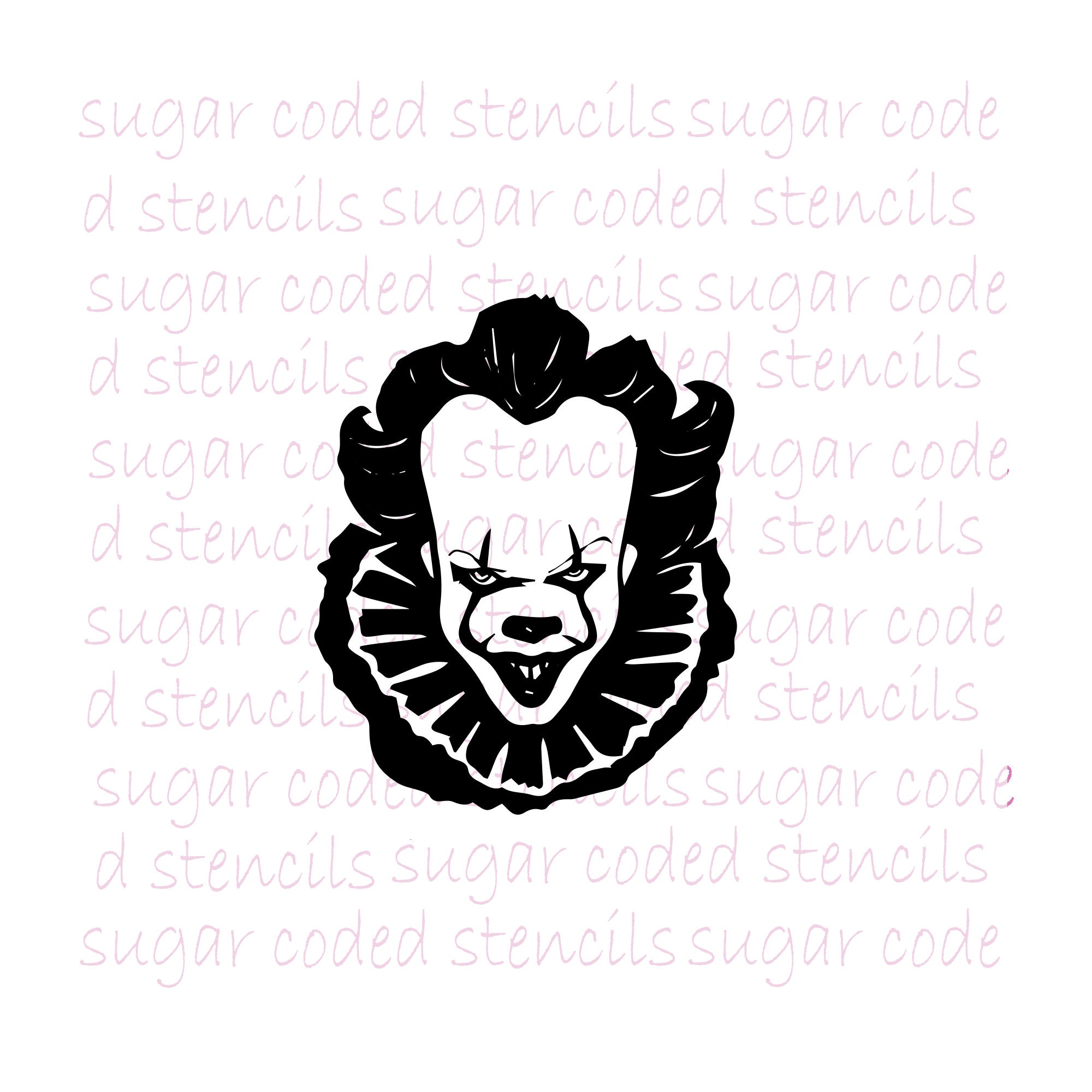 Horror movie characters chucky beetlejuice pennywise michael myers jigsaw ghostface scream silk screen cookie stencil