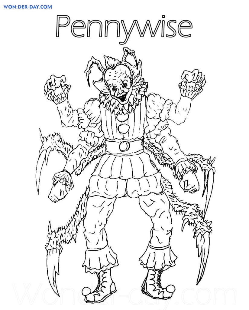 Pennywise coloring pages printable coloring pages