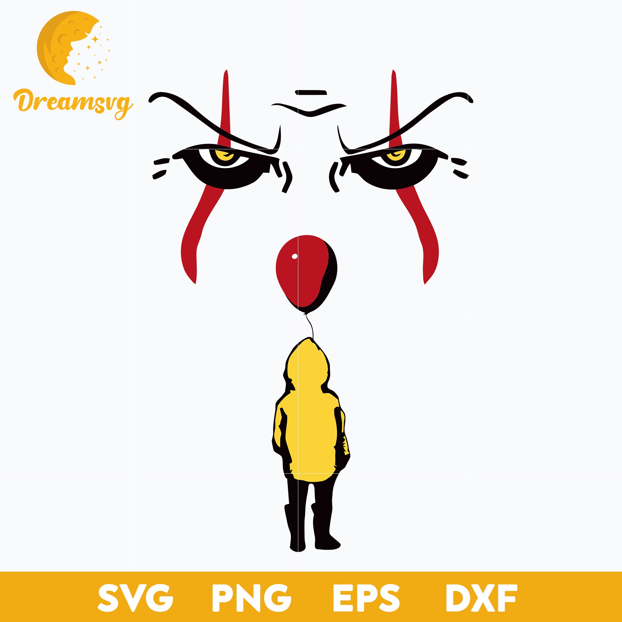 Pennywise and georgie svg scary halloween svg horror characters svg