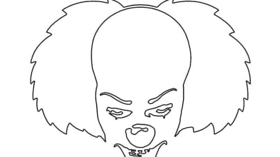 Pennywise coloring pages free to color for fans