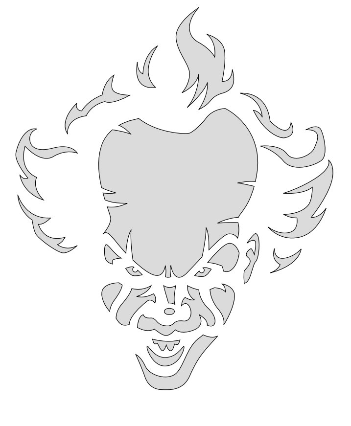 Pennywise it pumpkin carving stencil halloween pumpkin stencils scary pumpkin carving halloween pumpkin designs