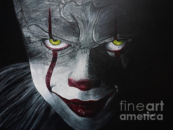 Pennywise greeting card by daniel valentine