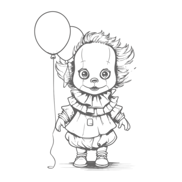 Realistic pennywise line art png transparent images free download vector files