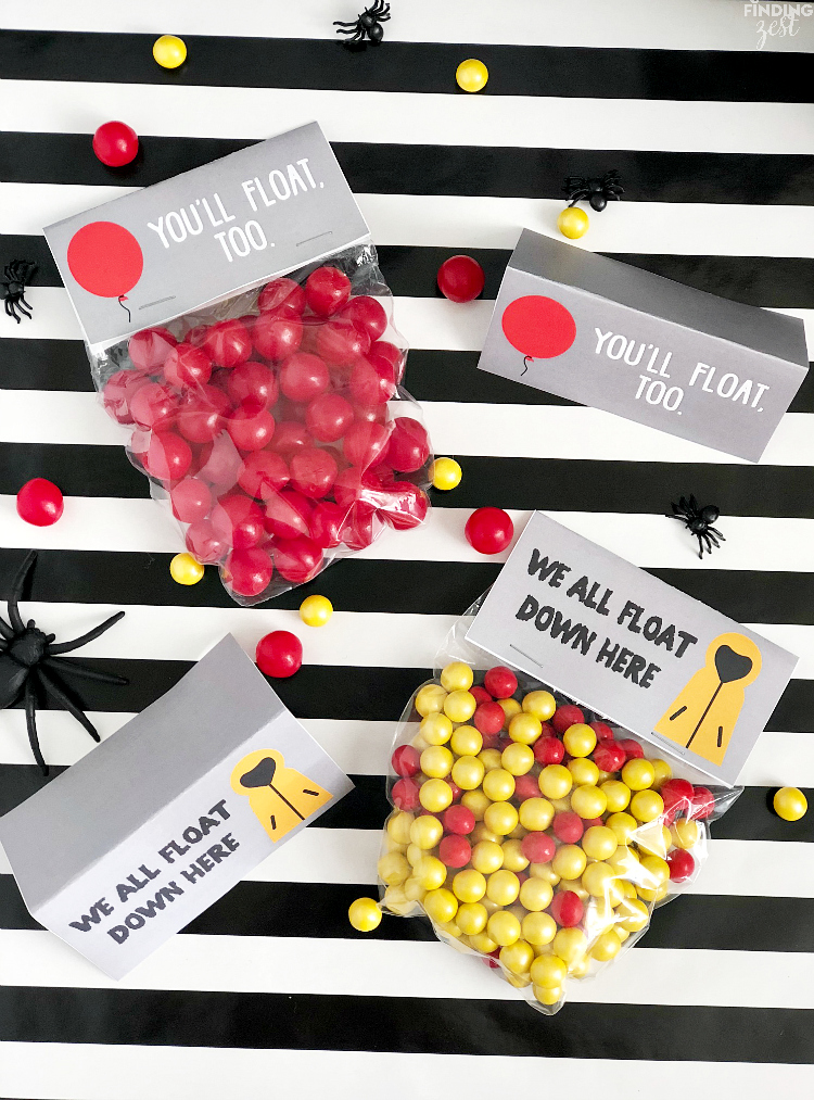 It movie party favor bag and note card free printables