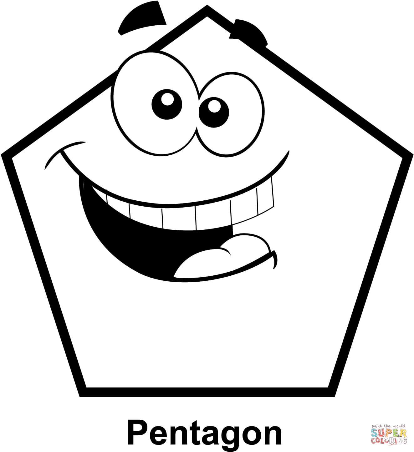 Pentagon coloring page free printable coloring pages