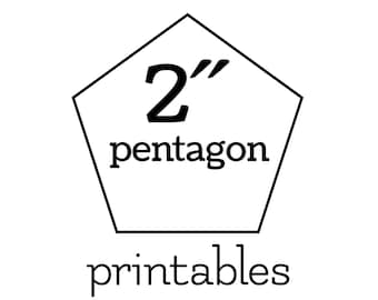Inch pentagon epp template
