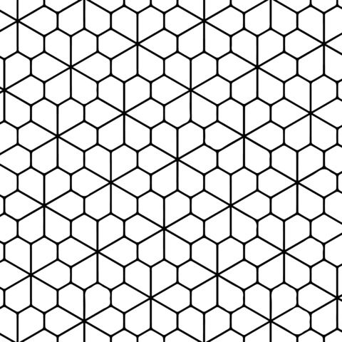 Tessellation with floret pentagonal tiling coloring page free printable coloring pages