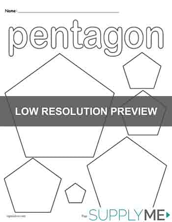 Pentagons coloring page